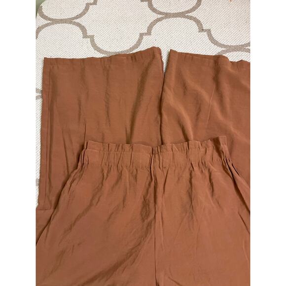 Anthropologie Bungee cord Wide Leg Culottes Brown Pants, size small, MSRP $128 - Picture 10 of 15